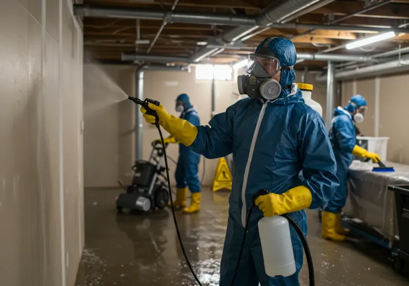 Basement Sanitization and Antimicrobial Treatment process in Big Pine, CA