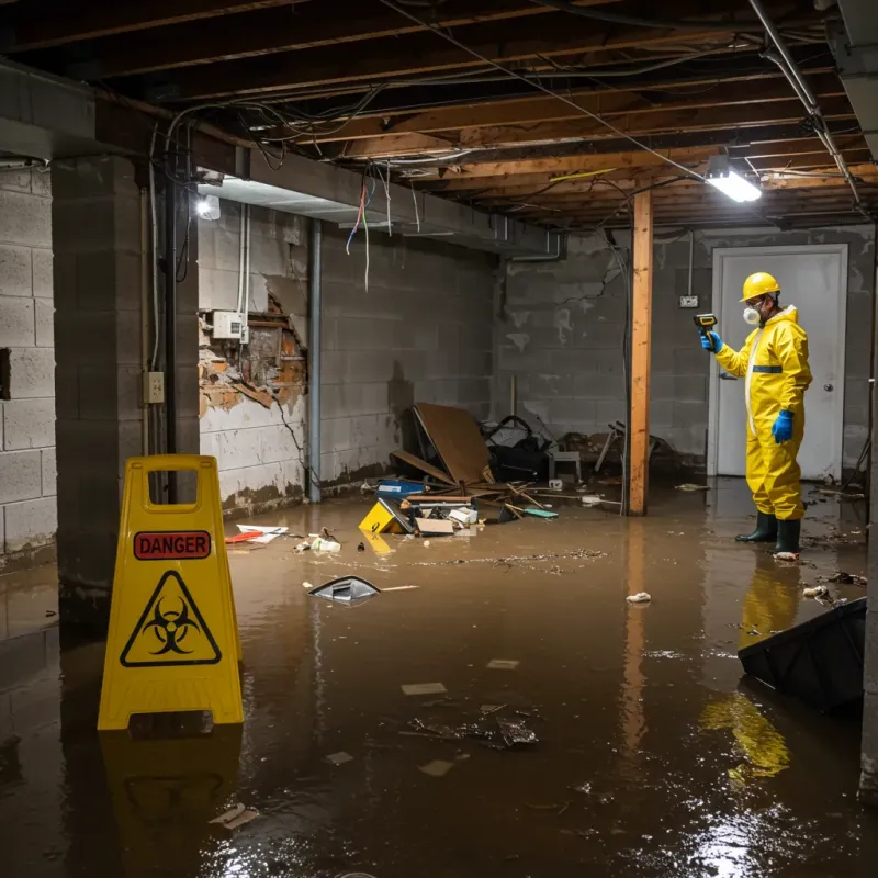 Flooded Basement Electrical Hazard in Big Pine, CA Property